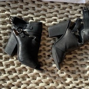 Joe’s Jeans leather open toe booties